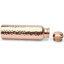 Load image into Gallery viewer, Advanced Mixology Hammered Copper Water Bottle (34 oz/1000ml) Set of 4 | Pure Copper Bottles | BPA-Free & Toxin-Free | For Travel, Outdoor, Water Sports