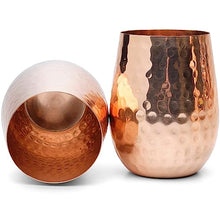 Load image into Gallery viewer, Kitchen Science Pure Copper Pitcher (70 oz. /2000 ml) with Copper Tumblers | Large Copper Water Pitcher for Drinking Water | Copper Vase | Copper Jug | Water Jug Set