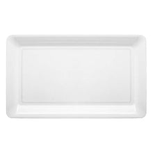 Load image into Gallery viewer, Party Essentials Heavy Duty Hard Plastic 12 x 18-Inch Rectangular Serving Tray, Single Unit, White