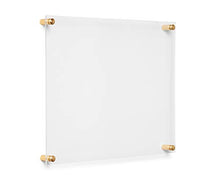 Load image into Gallery viewer, Cool Modern Frames Clear Floating Double Panel Acrylic Picture Frame, 8x10-Inch, Gold Hardware