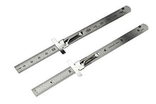 Load image into Gallery viewer, SE 2-Piece Stainless Steel SAE and Metric Ruler Set with Detachable Clips - 925PSR-2