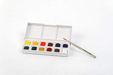 Load image into Gallery viewer, Winsor & Newton Cotman Water Colour Paint Sketchers' Pocket Box, Half Pans, 14-Pieces