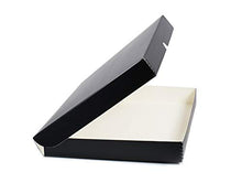 Load image into Gallery viewer, Lineco 11x17 Black Clamshell Archival Folio Storage Box, 1.75" Deep. Removable Lid. Acid-Free with Metal Edge. Protects Picture Longevity, Organize Photos or Documents, Crafts, DIY.