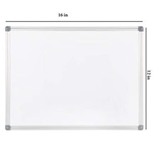 Load image into Gallery viewer, Welmors Office Magnetic White Board, Small Dry Erase Board 12'' x 16'', Aluminium Frame White Board with 4 Magnets, 1 Eraser, 2 Pens. (12x16 inch)