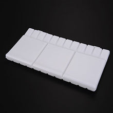 Load image into Gallery viewer, Shappy Watercolor Palette Folding Paint Tray Plastic Painting Pallet with 33 Compartments, Thumbhole and Brush Holders, White