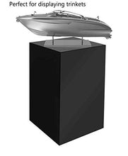 Load image into Gallery viewer, Marketing Holders Black Platform Display Box Art Sculpture Glossy Pedestal Collectible Cube Trophy Trinket Acrylic Showcase Stand Expo Event Wedding Reception 12"w x 24"h x 12"d Pack of 1