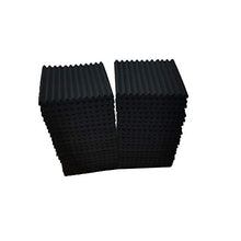 Load image into Gallery viewer, 50 Pack Acoustic Panels Soundproof Studio Foam for Walls Sound Absorbing Panels Sound Insulation Panels Wedge for Home Studio Ceiling, 1" X 12" X 12", Black (50PCS Black)