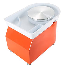 Load image into Gallery viewer, Electric Pottery Wheel Machine Ceramic Work Clay Forming Machine DIY Art Craft Tool 110V US Plug 25CM 350W (Orange)