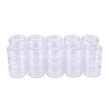Load image into Gallery viewer, BENECREAT 30 Pack 1.47"x0.78" (10ml) Empty Clear Plastic Bead Storage Container jar with Rounded Screw-Top Lids for Beads, Nail Art, Glitter, Make Up, Cosmetics and Travel Cream