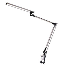 Load image into Gallery viewer, Amzrozky Workbench Light,Drafting Table Lamp for Artist,Architect LED Desk Lamp, Task Lamp with Clamp,Eye-Care Dimmable Office Light with 5 Color 5 Brightness,Touch Control,Memory Function,Silver