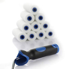 Load image into Gallery viewer, Foam Roller Set,4-Inch Mini Paint Roller Cover Refills, Small Roller Nap, Foam-Covered Ends, High-Density Foam Covers for Roller Frame and Paint Roller Kit, Pack of 11