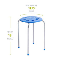 Load image into Gallery viewer, Pearington - PEAR-BW01 Plastic Classroom Furniture Stools for Kids; Multipurpose Stool Chairs; Flexible Seating; Stacking Stools, Stainless Steel Legs,- Set of 5, Multi-Color