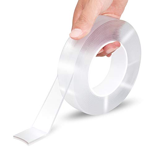 Double Sided Tape, ReShin Tape Removable Mounting Tape, Clear Tape Two  Sided Wall Tape Strips, Washable, Reusable, Double Stick Tape Strong  Adhesive