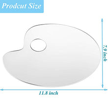 Load image into Gallery viewer, Acrylic Artist Paint Palette 11.8 x 7.9 inches Clear Oval Non-Stick Oil Paint Palette Mixing Transparent Easy Clean Art Paint Pallet (1 PCS)