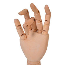 Load image into Gallery viewer, Bleiou Wooden Art Mannequin Hand 7 Inch Art Sectioned Left and Right Hand Model for Drawing, Sketch, Painting