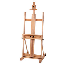 Load image into Gallery viewer, MEEDEN Classic H-Frame Artist Painting Easel,Solid Beechwood Studio Easel,Floor Easel,Premium Wood Easel for Oil, Acylic,Sketching, Pastel Painting, Holds Canvas Art up to 77”, Natural Color