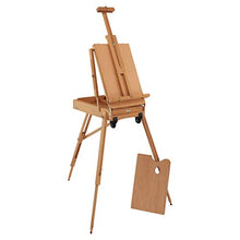 Load image into Gallery viewer, Creative Mark Monet Wooden French Easel & Sketchbox, Lightweight (12 lbs), Portable, Rolling Wheels, Wood Artist Paint Palette, Telescope Handle, for Outdoor Paintings and Plein Air up to 32" - Walnut