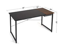 Load image into Gallery viewer, Cubiker Writing Computer Desk 39" Home Office Study Laptop Table, Modern Simple Style Desk with Drawer, Black Espresso