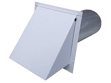 Load image into Gallery viewer, 4 Inch Wall Vent Painted White Damper & Screen (4 Inch Diameter) - Vent Works
