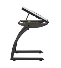 Load image into Gallery viewer, SD STUDIO DESIGNS Triflex Drawing Table, Sit to Stand Up Adjustable Office Home Computer Desk, 35.25" W X 23.5" D, Charcoal Black/Clear Glass