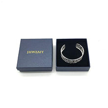 Load image into Gallery viewer, JHWZAIY 925 Sterling Silver Bangle Cuff Bracelets For Women, Hollow Open Bangle Bracelet Jewelry For Women (Silver)
