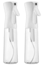 Load image into Gallery viewer, PACK OF 2 Continuous Sprayer Hair Water Ultra Fine Mister Spray Bottle Propellant Free for Hairstyling, Cleaning, Gardening, Misting & Skin Care BPA Free (CLEAR) 10oz / 300ml By alpree