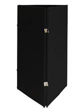 Load image into Gallery viewer, VelPanels Classroom Folding Display Wall - Hook-and-Loop Receptive Surface - VelClips and VelDots Included - 3 Panel Unit, Two-Way Hinges for Flexible Set Up (Black, 46" Tall x 72" Wide)