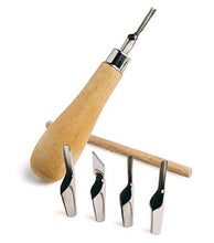 Load image into Gallery viewer, Bastex 5 in 1 Linoleum Cutter Tools. 5 Blade Set for Lino Cutting, Linograph Printmaking Stamp. Great Cutters for Rubber Stamps, DIY Carving, Blocks, Sculpting and More.