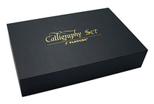 Load image into Gallery viewer, Plotube Calligraphy Pen Set – Includes Wooden Dip Pen, Antique Brass Holder, 11 Nibs, 7 Ink Bottle and Beginner's Manual (7 colors)