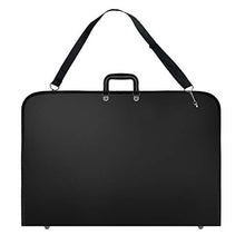Load image into Gallery viewer, Black Art Portfolio Case Artist Carrying Case Artist Portfolios Case with Shoulder Strap (19x14.7x1.5 Inch)