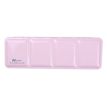 Load image into Gallery viewer, MEEDEN Empty Watercolor Tins Box Palette Paint Case, Medium Pink Tin with 24 Pcs Half Pans