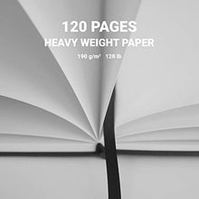 Load image into Gallery viewer, Articka Note Hardcover Sketchbook – Square Hardbound Sketch Journal – 8 x 8 Inch Art Book – 120 Pages with Elastic Closure – 180GSM High Quality Paper – Ideal for Pencils, Graphite, Charcoal, Pen