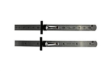 Load image into Gallery viewer, SE 2-Piece Stainless Steel SAE and Metric Ruler Set with Detachable Clips - 925PSR-2