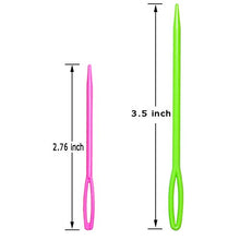 Load image into Gallery viewer, Hekisn Large-Eye Plastic Sewing Needles, 20 Pieces Colorful Safety Lacing Needles, 2 Different Sizes Yarn Sewing Needle, Learning Needles for DIY Sewing Handmade Crafts,3.5 &2.76 inch (20 Pieces)