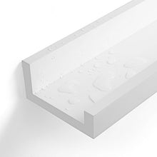 Load image into Gallery viewer, SONGMICS Wall Shelves Set of 3, Floating Shelves Ledge 15-inch Long, Picture Shelving Ledge Modern Design Storage, MDF White ULWS38WT
