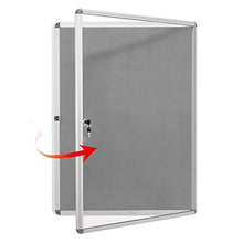 Load image into Gallery viewer, SwanSea 4xA4 Fabric Bulletin Board Enclosed Wall Display Case with Aluminium Frame 26x20inch