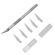 Load image into Gallery viewer, Color You Professional Stainless Steel Precision Knife Hobby Knife Razor Tool with 5 Spare Blades for Phone PC Tablet Drone Repair DIY Art Work Cutting Caving Knife Sculpture, etc.