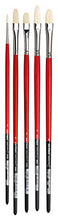 Load image into Gallery viewer, da Vinci Oil & Acrylic Series 4240 Maestro 2 Oil Brush Set, Hog Bristle with Red Handles, 5 Brushes (Series 5023, 5123, 5423, 5923, 5723)