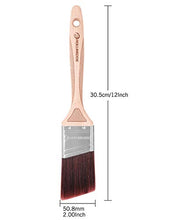 Load image into Gallery viewer, ROLLINGDOG Doberman 2" (50mm) Laser Engraved Handle Angular Paint Brush