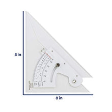 Load image into Gallery viewer, Pacific Arc Adjustable 8 Inch Triangle Plain Edge for Drafting, Architect, Engineer