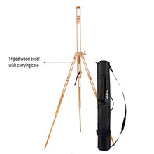 Load image into Gallery viewer, MEEDEN Tripod Field Painting Easel with Carrying Case - Solid Beech Wood Universal Tripod Easel Portable Painting Artist Easel, Perfect for Painters Students, Landscape Artists, Hold Canvas up to 34"