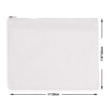 Load image into Gallery viewer, Yingkor 2-pack Cotton Canvas Zipper Cosmetic Bag Makeup Bags Tool Organizer with Cotton Lining 20x28cm (White)