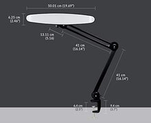 Load image into Gallery viewer, Neatfi XL 2,200 Lumens LED Task Lamp with Clamp, 24W Super Bright Desk Lamp, 117 Pcs SMD LED, 20 Inches Wide Lamp, 4 Level Brightness, Dimmable, Eye-Caring LED Lamp, Table Clamp LED Light (Black)