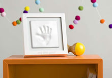 Load image into Gallery viewer, Pearhead Babyprints Clay Keepsake Frame, Newborn Baby Handprint Kit, New Parents Gift, White