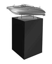 Load image into Gallery viewer, Marketing Holders Black Platform Display Box Art Sculpture Glossy Pedestal Collectible Cube Trophy Trinket Acrylic Showcase Stand Expo Event Wedding Reception 12"w x 24"h x 12"d Pack of 1