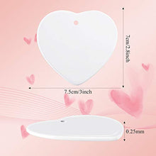 Load image into Gallery viewer, WILLBOND 10 Packs Sublimation Ceramic Ornament Heart Porcelain Ornament Blank Ceramic Ornament for DIY Crafts Valentine