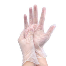 Load image into Gallery viewer, Koi Beauty Disposable Vinyl Gloves - Powder Free, Clear, Latex Free and Allergy Free PVC Work Gloves Small Medium Large