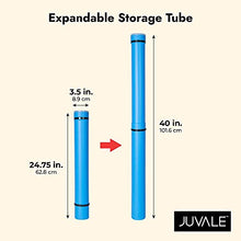 Load image into Gallery viewer, Juvale Blue Expandable Storage Tube for Posters, Blueprints, and Artwork (24 to 40 Inches)