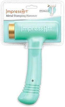 Load image into Gallery viewer, ImpressArt Brass Head Ergo-Angle Metal Stamping Hammer (1 Pound), Great for Stamping Jewelry, Leather & Wood