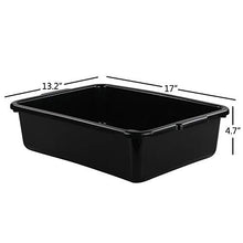Load image into Gallery viewer, Teyyvn 13 L Plastic Bus Box/Utility Box, Commercial Wash Basin Tote Box, 4-Pack, Black